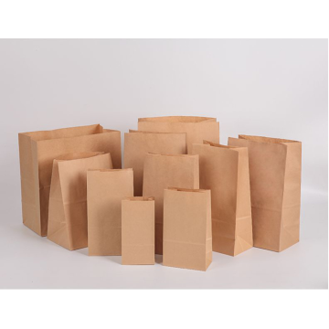 Saco de papel kraft quadrado com fundo plano para venda imperdível